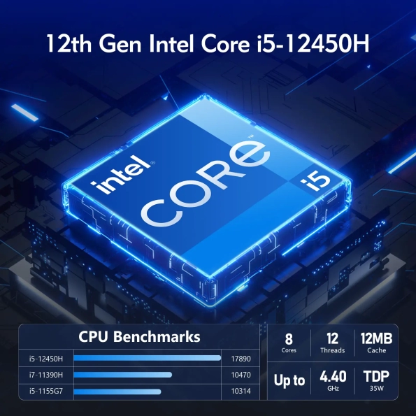 GEEKOM MINI PC MINI IT12 INTEL CORE I5-12450H CPU